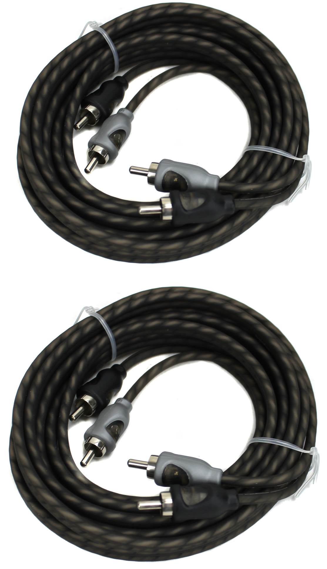 Rockford Fosgate 10' Feet 2 Channel RCA Car Audio Signal Cables RFI10, 2 Pack