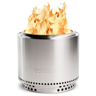 Solo Stove Bonfire, 19.5" Wood Burning Smokeless Fire Pit with Stand, Silver