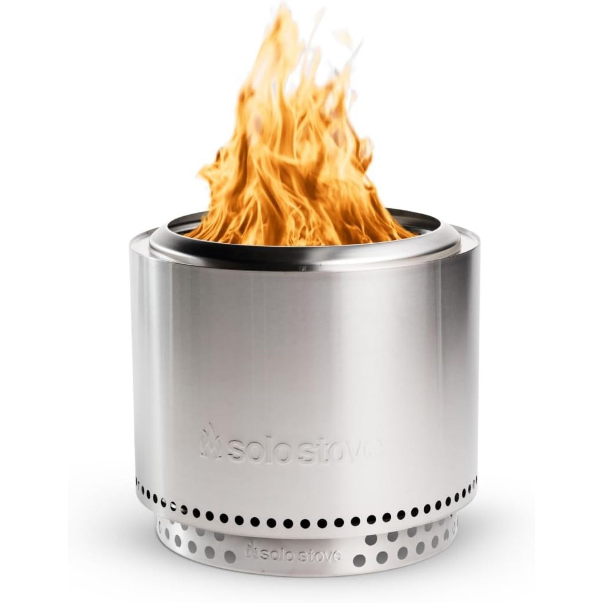 Solo Stove Bonfire, 19.5" Wood Burning Smokeless Fire Pit with Stand, Silver
