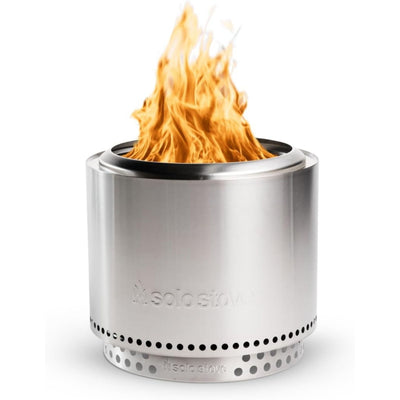 Solo Stove Bonfire, 19.5" Wood Burning Smokeless Fire Pit with Stand, Silver