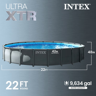 Intex 22' x 48" Ultra XTR Round Frame Above Ground Swimming Pool Set with Pump