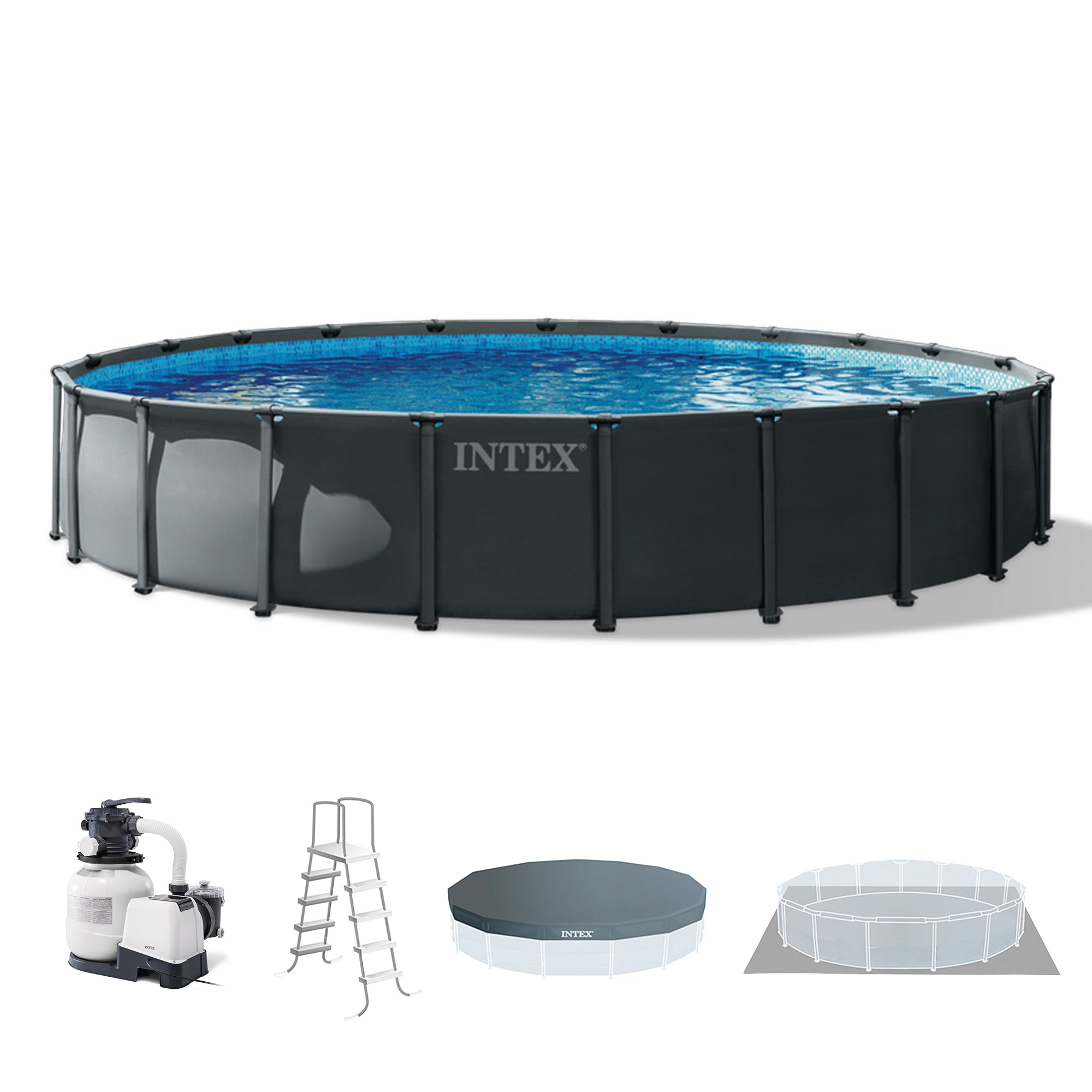 Intex 22' x 48" Ultra XTR Round Frame Above Ground Swimming Pool Set with Pump