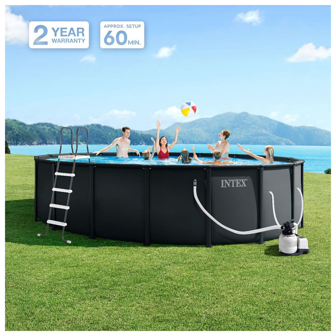 INTEX Ultra XTR 18ft x 52in Round Frame Above Ground Swimming Pool Set with Pump