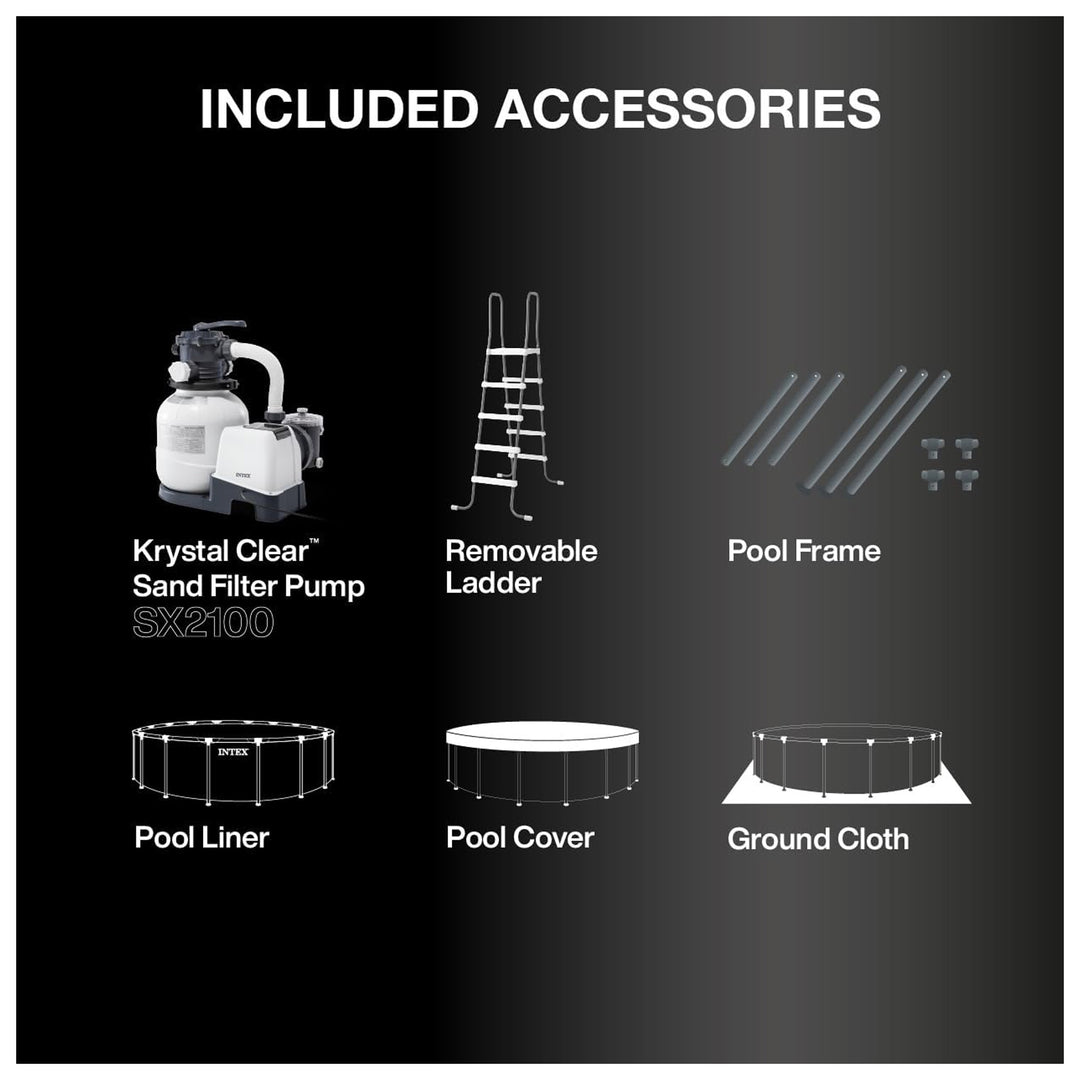 INTEX Ultra XTR 18ft x 52in Round Frame Above Ground Swimming Pool Set with Pump