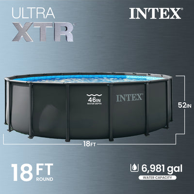 INTEX Ultra XTR 18ft x 52in Frame Above Ground Swimming Pool w/Pump (For Parts)