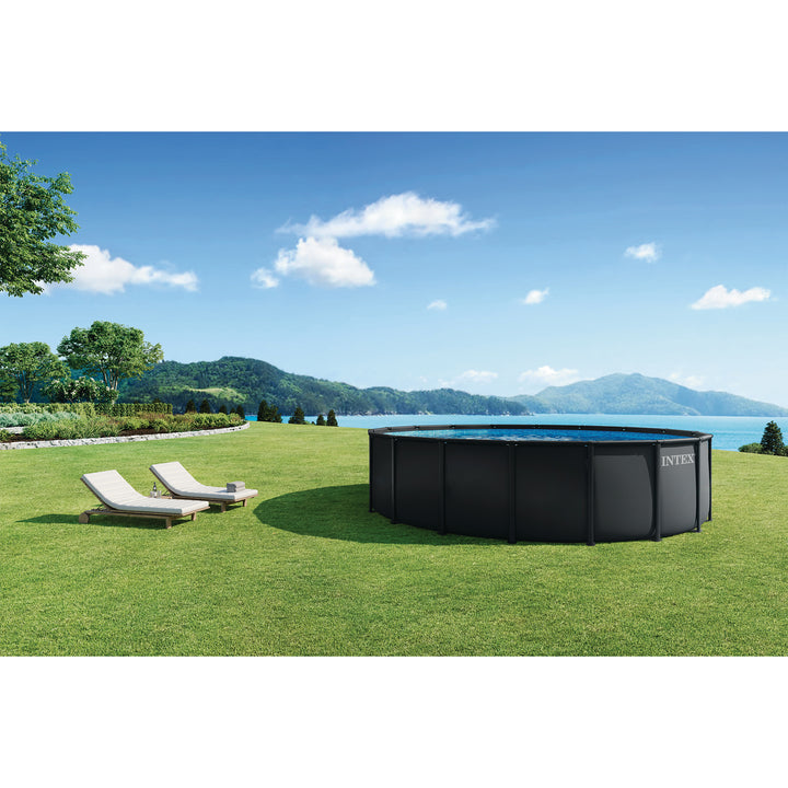 INTEX Ultra XTR 18ft x 52in Round Frame Above Ground Swimming Pool Set with Pump