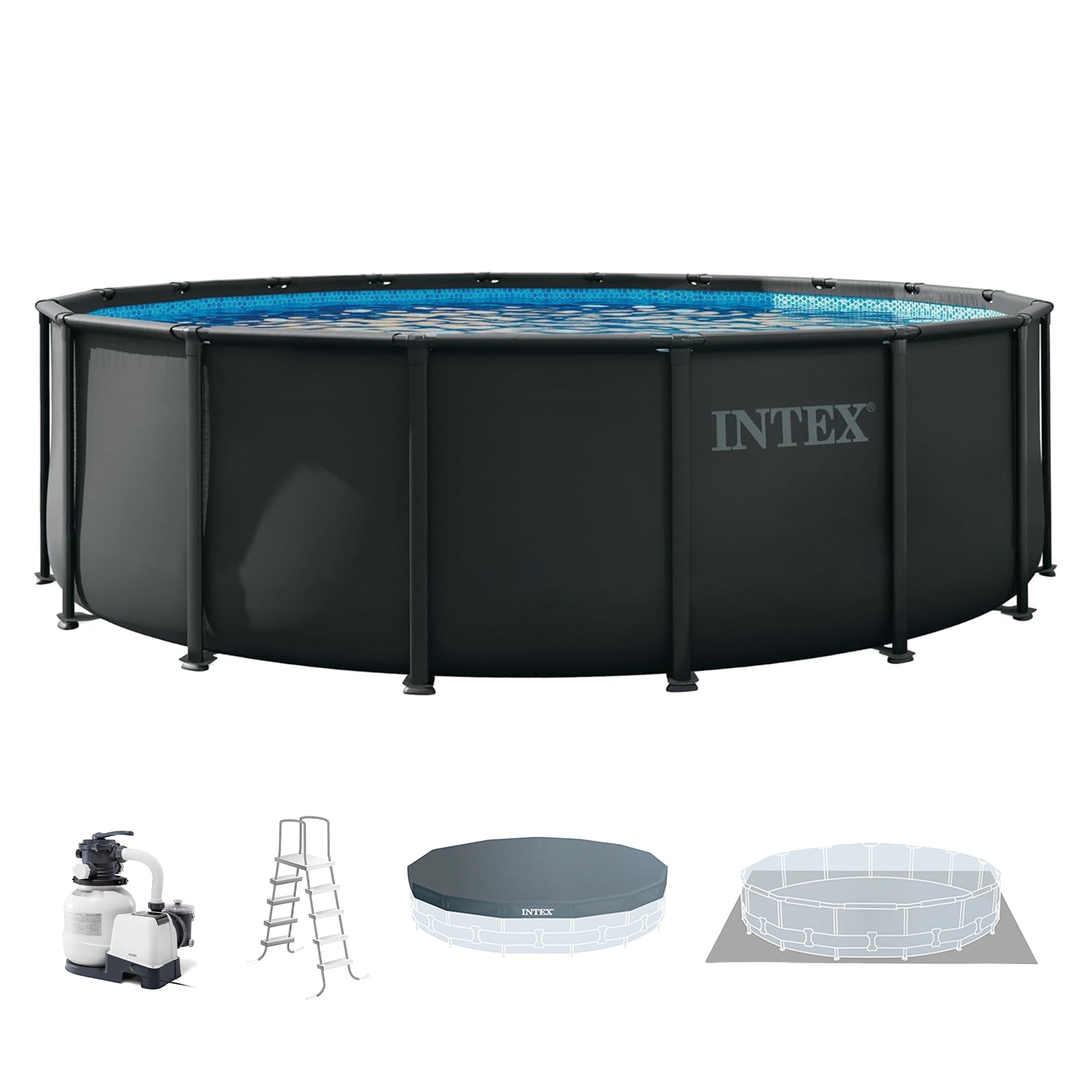 INTEX Ultra XTR 18ft x 52in Frame Above Ground Swimming Pool w/Pump (For Parts)