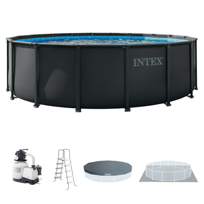 INTEX Ultra XTR 18ft x 52in Round Frame Above Ground Swimming Pool Set with Pump