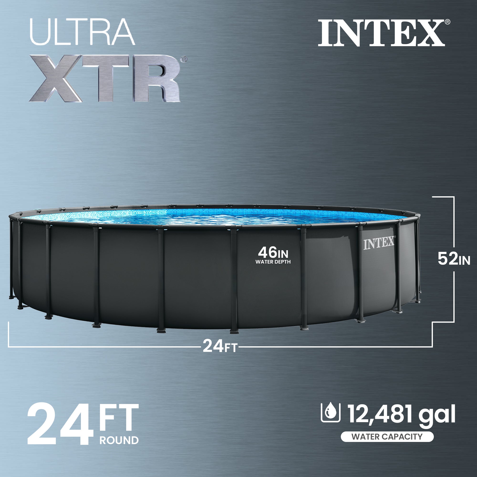 INTEX Ultra XTR 24ft x 52in Round Frame Above Ground Swimming Pool (For Parts)
