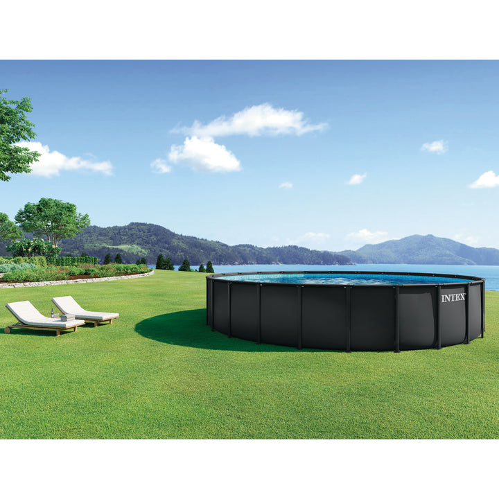 INTEX Ultra XTR 24ft x 52in Round Frame Above Ground Swimming Pool Set with Pump