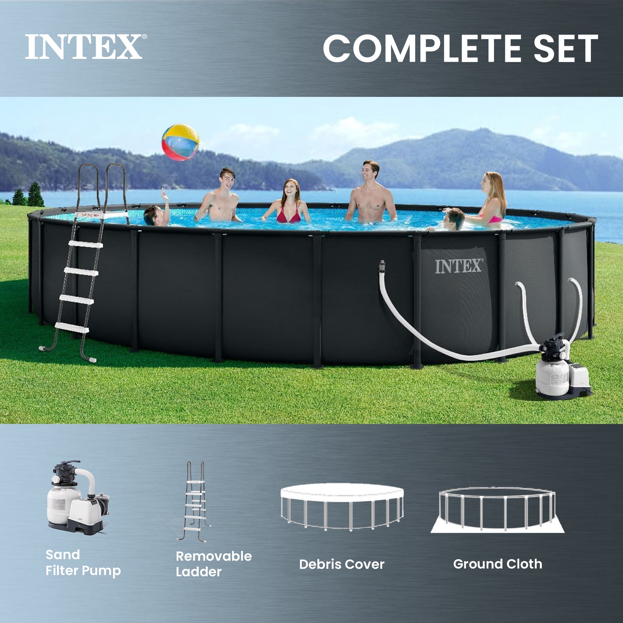 Intex 26' x 52" Ultra XTR Round Frame Above Ground Pool Set w/Pump (For Parts) - VMInnovations