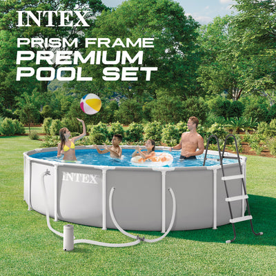 INTEX Prism Frame 15ft x 42in Above Ground Pool Set w/Filter Pump (Open Box) - VMInnovations