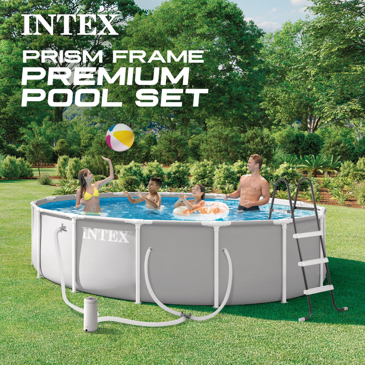 INTEX Prism Frame 15ft x 42in Premium Above Ground Pool Set (For Parts) - VMInnovations