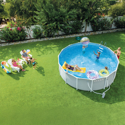 INTEX Prism Frame 15ft x 48in Premium Above Ground Pool Set w Filter Pump (Used) - VMInnovations