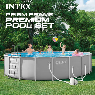 INTEX Prism Frame 20ft x 52in Above Ground Pool Set w/ Filter Pump (Open Box)