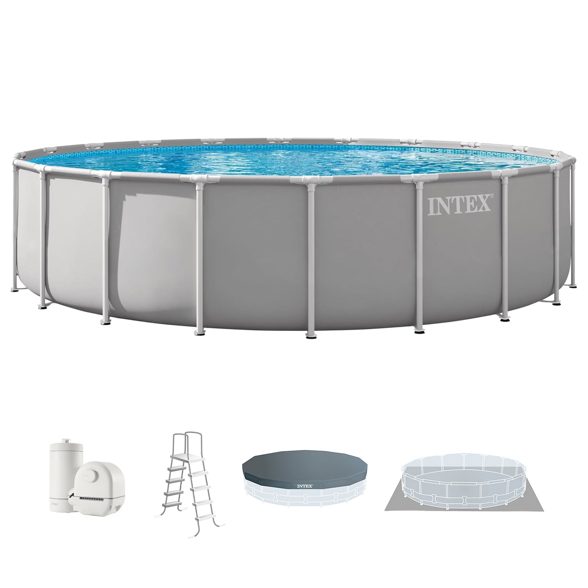 INTEX Prism Frame 20ft x 52in Above Ground Pool Set w/ Filter Pump (Open Box)