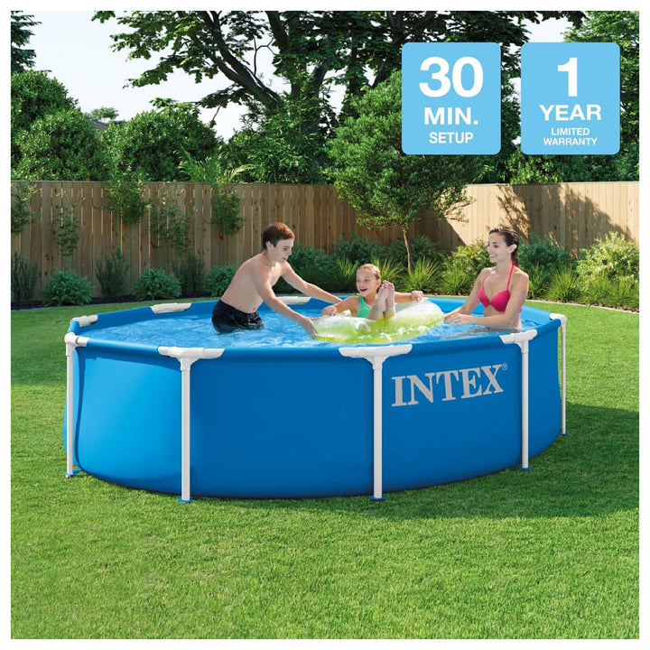 INTEX 28200EP 10Ft X 30In Metal Frame Above Ground Swimming Pool, Pool Only