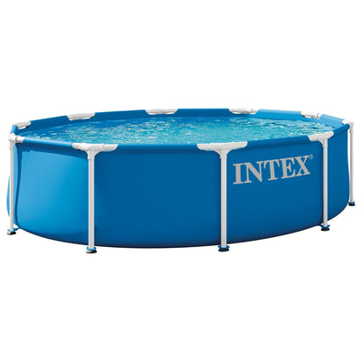Intex 28201EP 10ft x 30in Metal Frame Pool Set with Pump & Cover (Open Box)