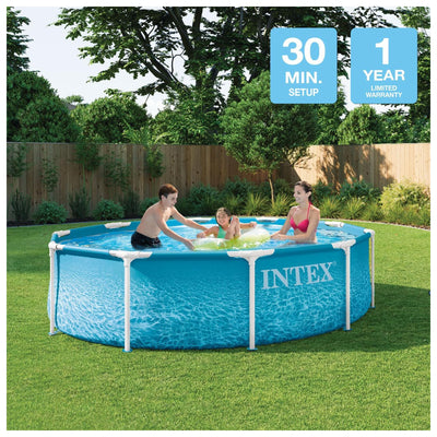INTEX 28206EP 10Ft X 30In Beachside Metal Frame Above Ground Pool (Open Box)