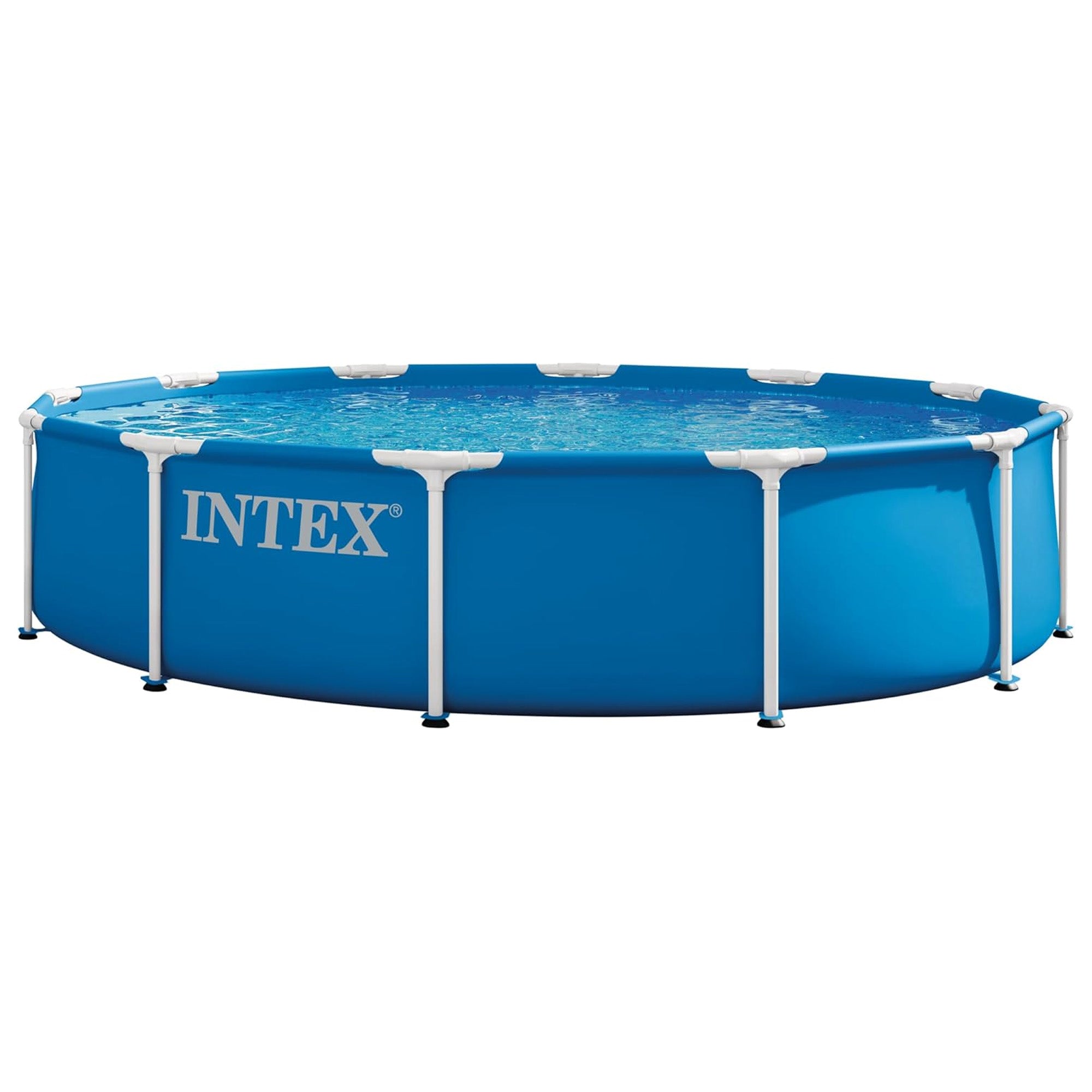 INTEX 12Ft X 30In Metal Frame Above Ground Swimming Pool, Pool Only (Used)