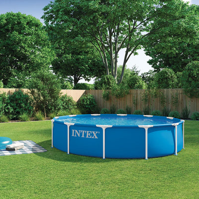 INTEX 12Ft X 30In Metal Frame Above Ground Swimming Pool, Pool Only (Used)