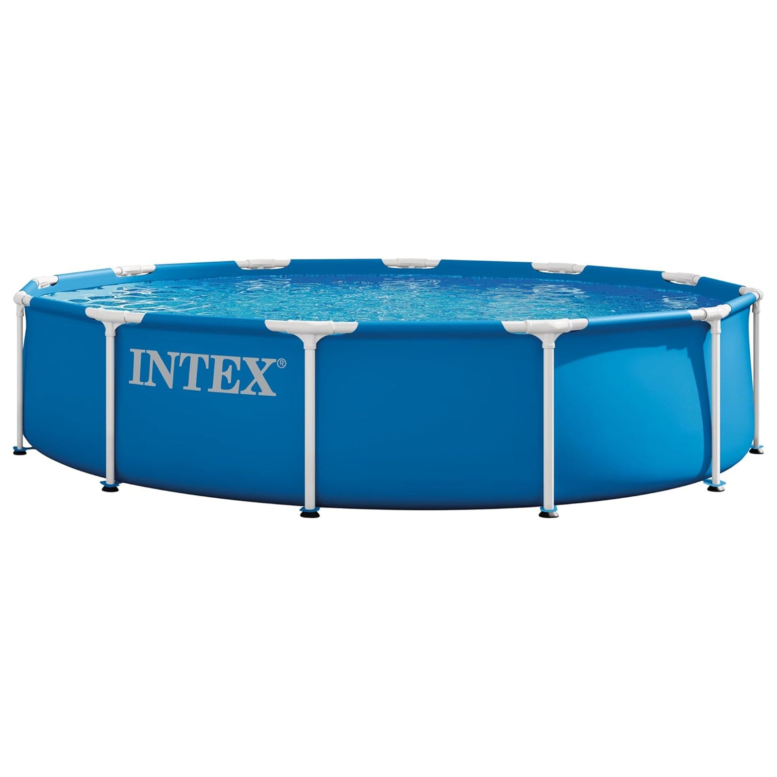 Intex 28211EP 12ft x 30in Metal Frame Above Ground Pool Set with Pump & Cover - VMInnovations