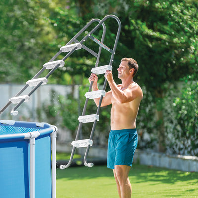 Intex 28241EP 15ft x 48in Metal Frame Pool Set with Pump & Cover (For Parts) - VMInnovations
