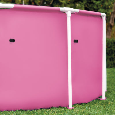 INTEX 28290EP 8Ft X 30In Pink Metal Frame Above Ground Swimming Pool,  (Used)