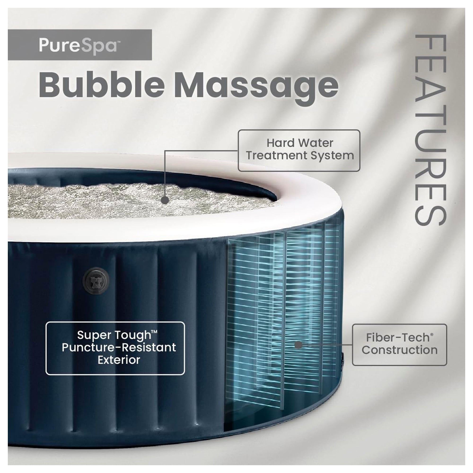 INTEX PureSpa Plus Bubble Massage Spa Set with Energy Efficient Cover, (Used) - VMInnovations