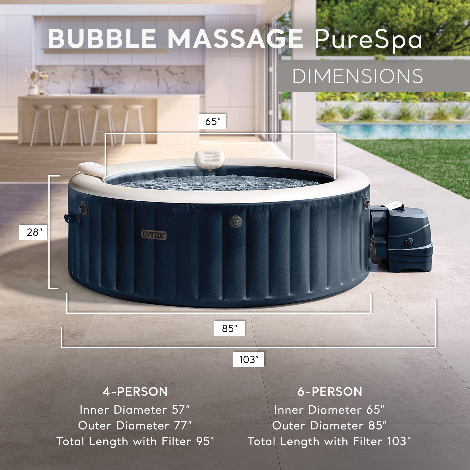 INTEX PureSpa Plus Bubble Massage Spa Set with Energy Efficient Cover(For Parts) - VMInnovations