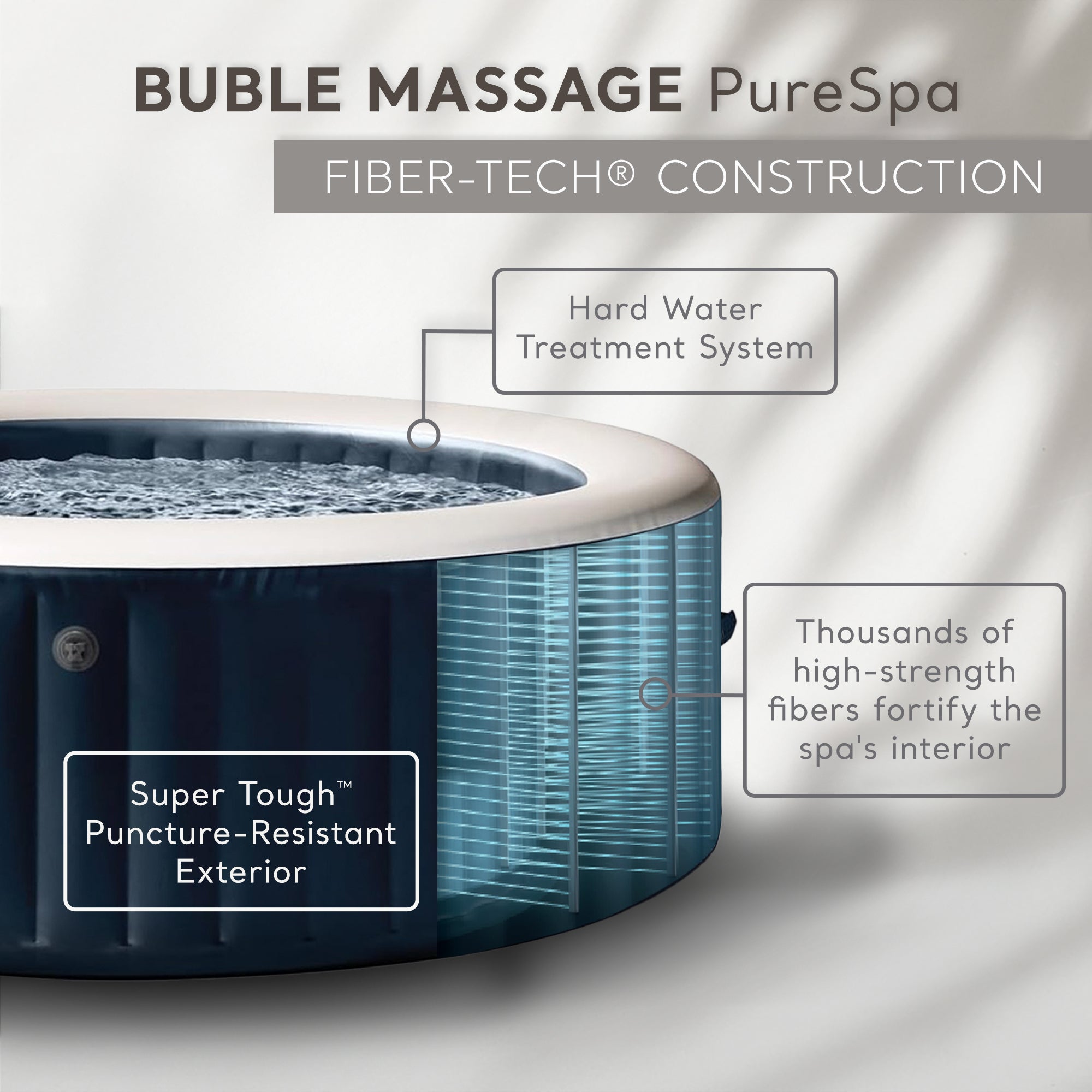 INTEX PureSpa Plus Bubble Massage Spa Set with Energy Efficient Cover, 85" x 28" (Used) - VMInnovations