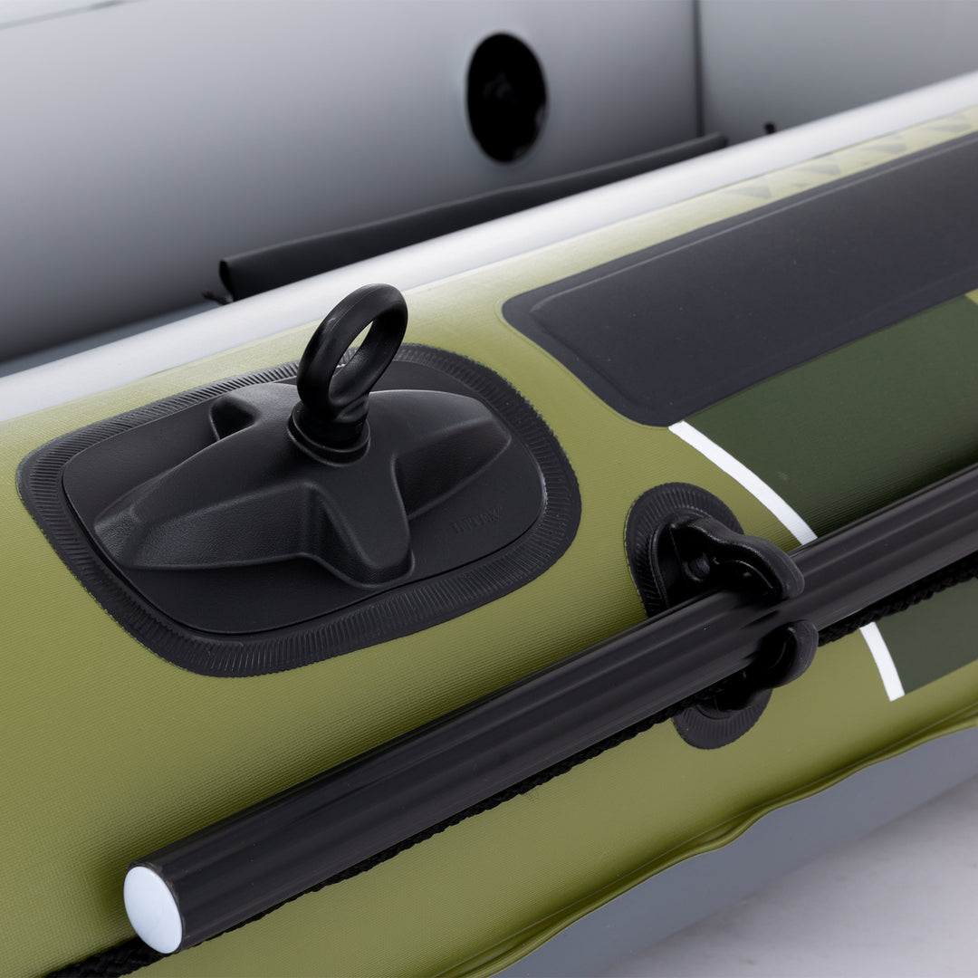 INTEX 66332EP Seahawk 2 Inflatable Boat Set with 48" Oars, Pump, & Rod Holders - VMInnovations