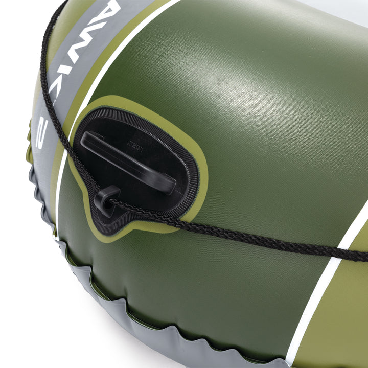 INTEX 66332EP Seahawk 2 Inflatable Boat Set with 48" Oars, Pump, & Rod Holders - VMInnovations