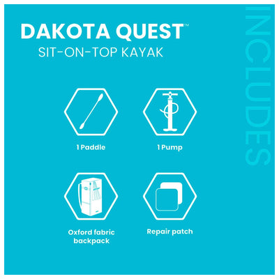 INTEX 68245EP Dakota Quest Sit-On-Top Inflatable Kayak (Open Box)