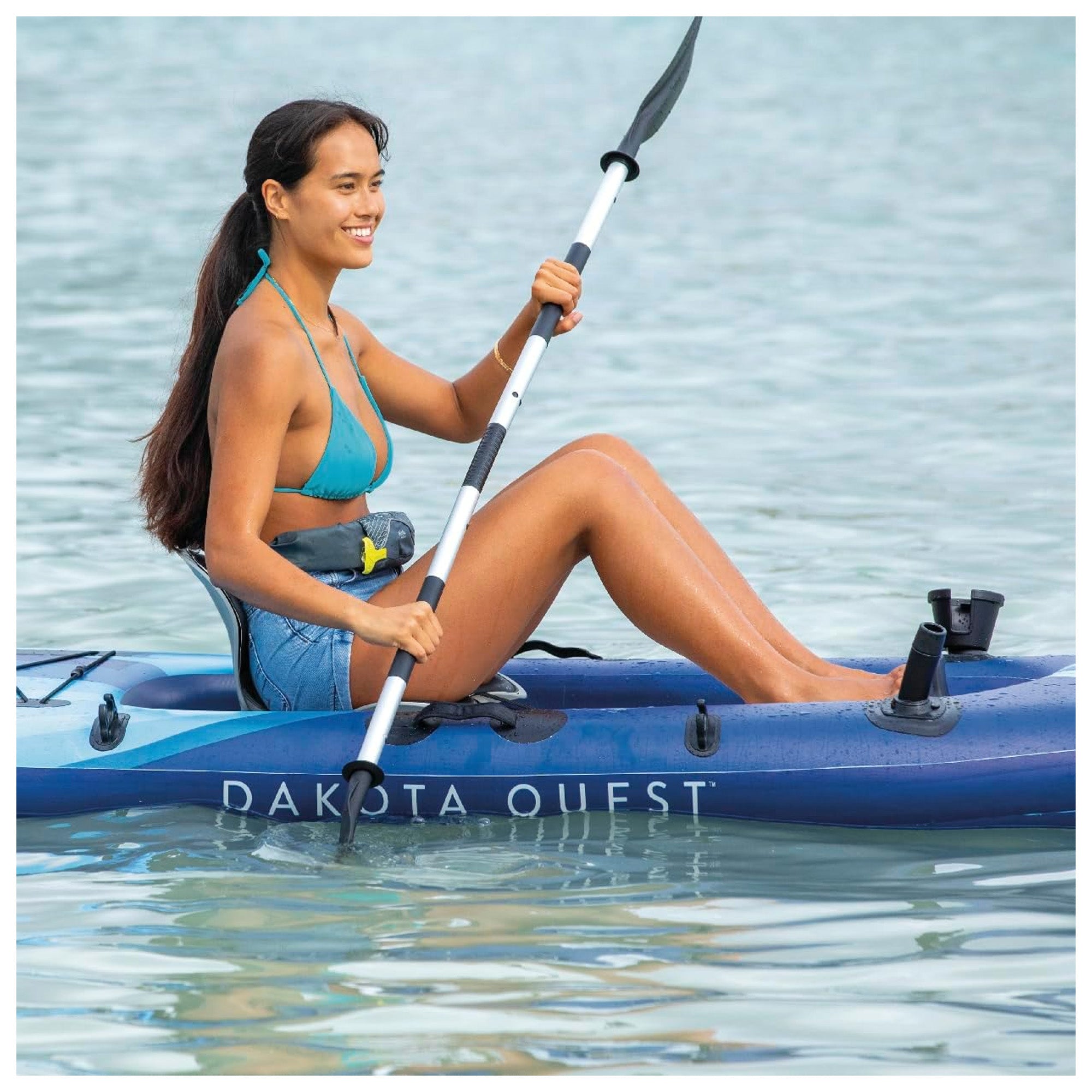 INTEX 68245EP Dakota Quest Sit-On-Top Inflatable Kayak (Open Box)