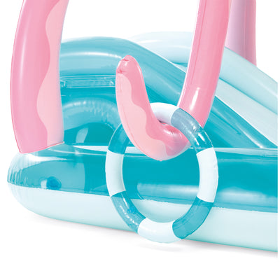 INTEX Friendly Octopus Kiddie Pool, Play Center, Slide, & Pad(Open Box)