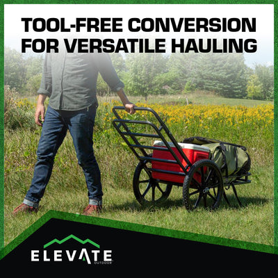 Elevate Outdoor Hitch-Mounted Cargo Carrier and Game Cart w/ 500 Pound Capacity - VMInnovations