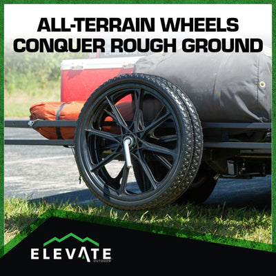 Elevate Outdoor Hitch-Mounted Cargo Carrier and Game Cart w/ 500 Pound Capacity - VMInnovations
