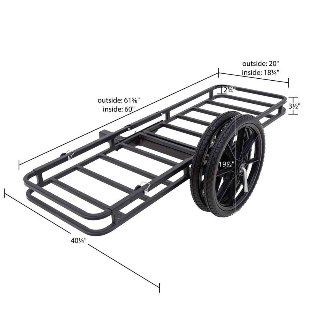 Elevate Outdoor Hitch-Mounted Cargo Carrier and Game Cart w/ 500 Pound Capacity