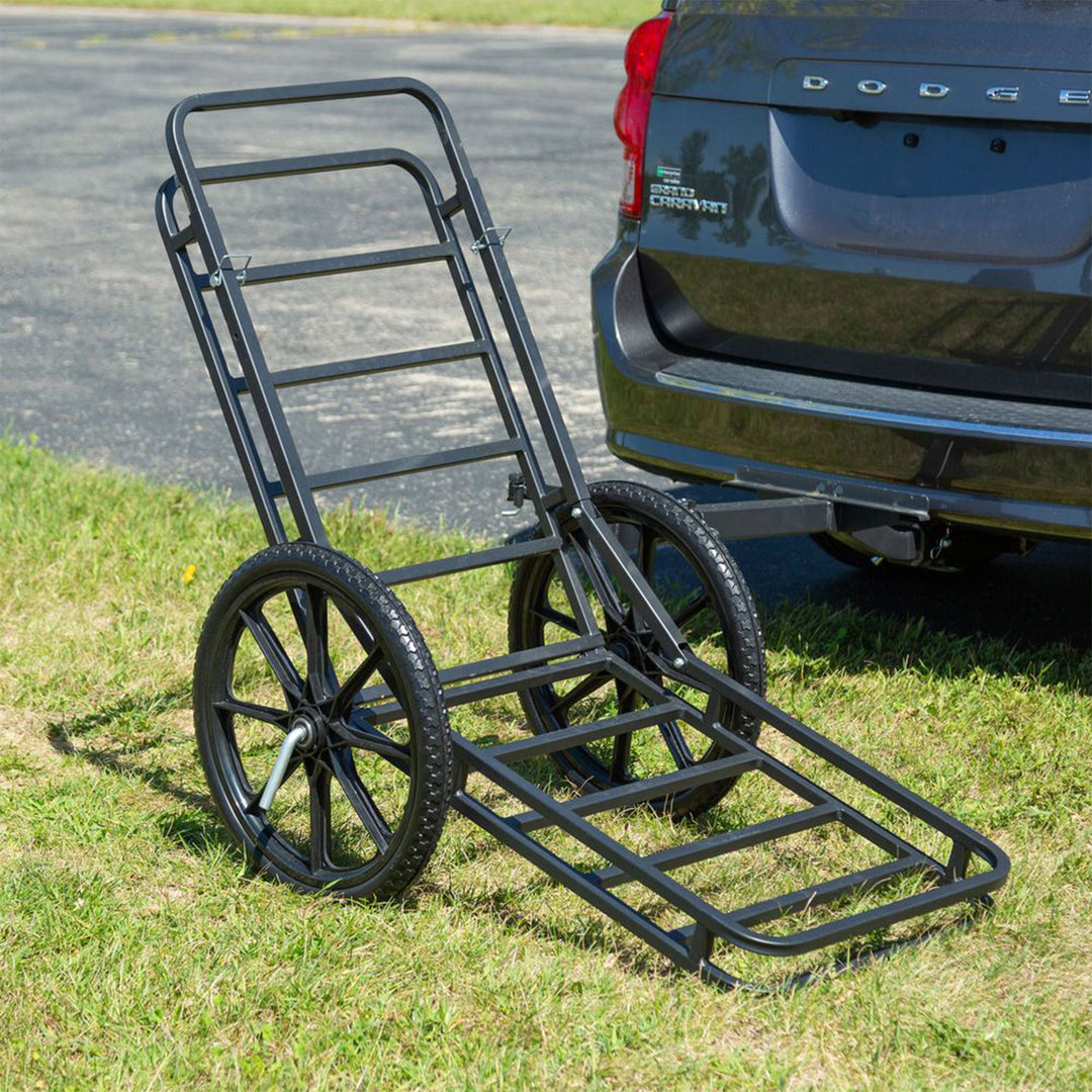 Elevate Outdoor Hitch-Mounted Cargo Carrier and Game Cart w/ 500 Pound Capacity