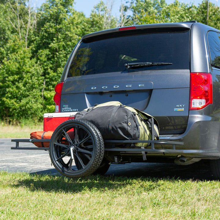 Elevate Outdoor Hitch-Mounted Cargo Carrier and Game Cart w/ 500 Pound Capacity