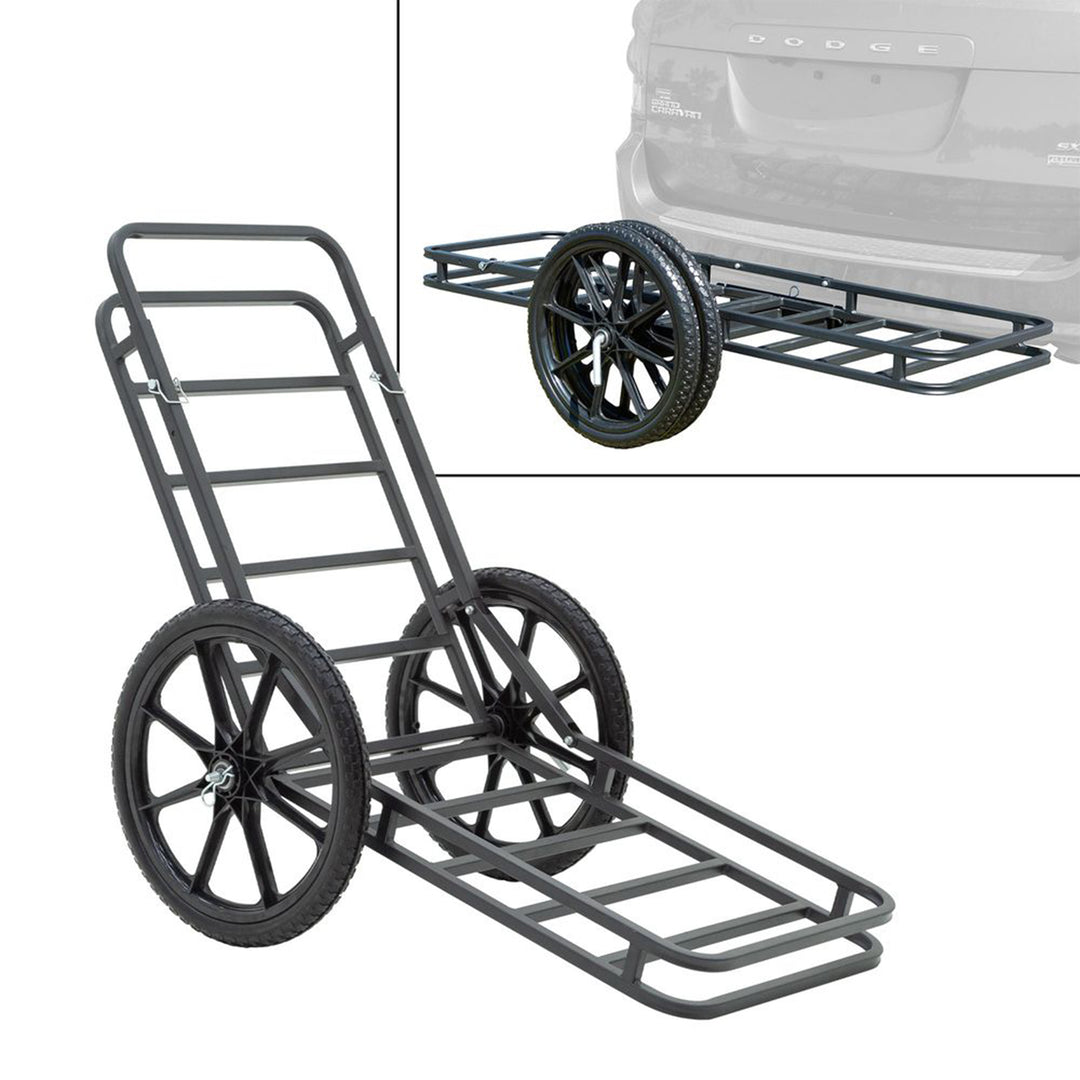 Elevate Outdoor Hitch-Mounted Cargo Carrier and Game Cart w/ 500 Pound Capacity
