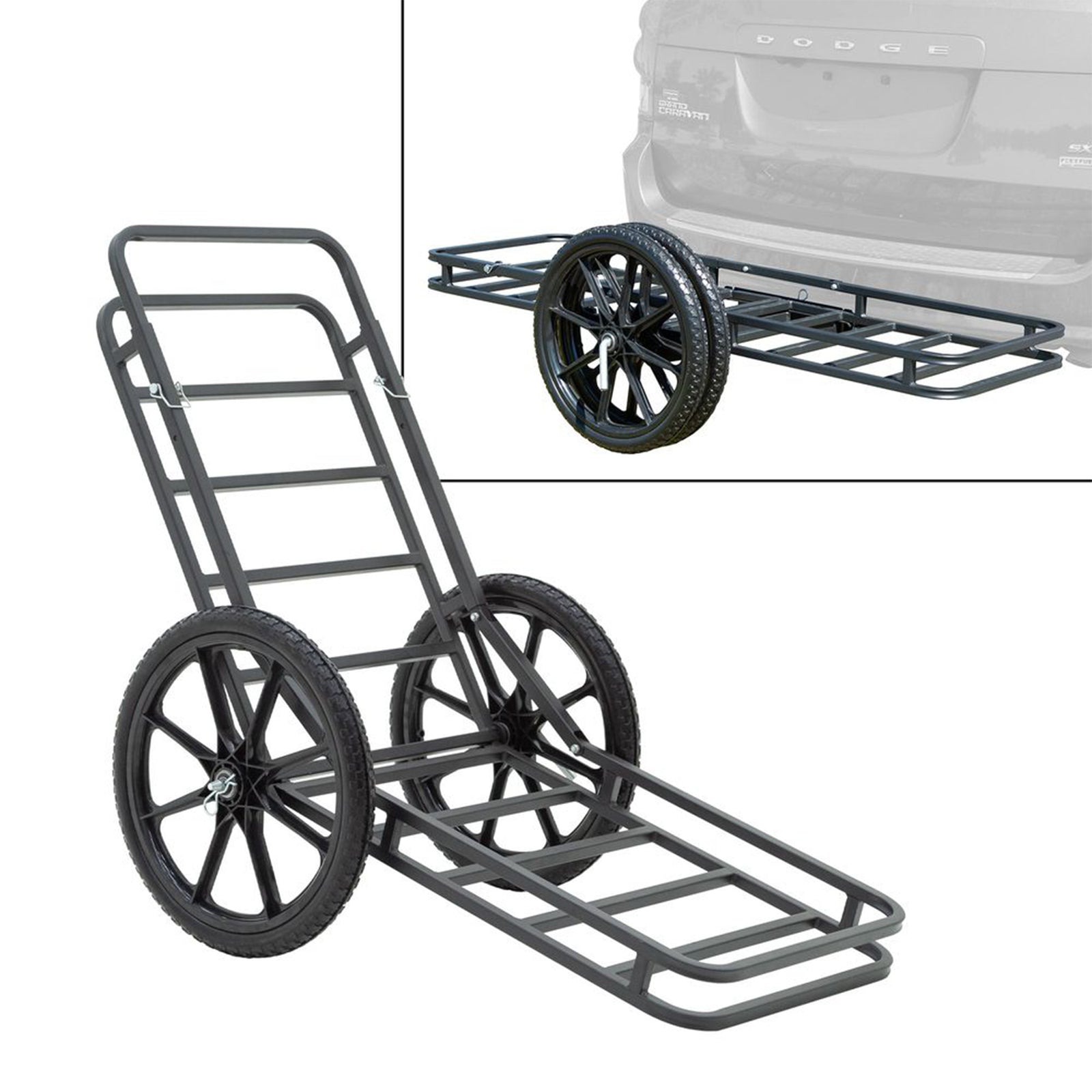 Elevate Outdoor Hitch-Mounted Cargo Carrier and Game Cart w/ 500 Pound Capacity - VMInnovations
