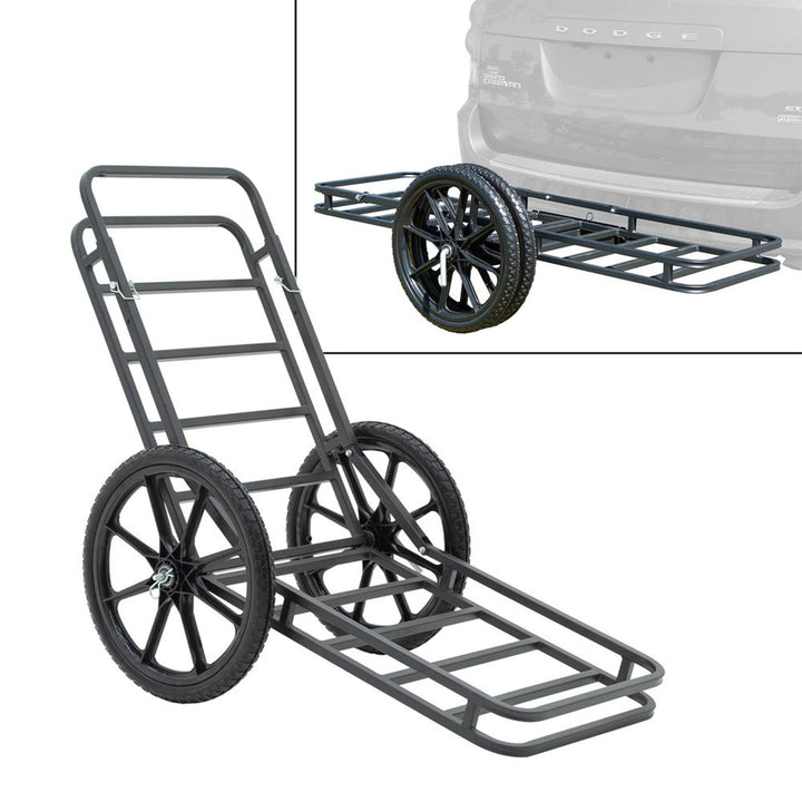 Elevate Outdoor Hitch-Mounted Cargo Carrier and Game Cart w/ 500 Pound Capacity