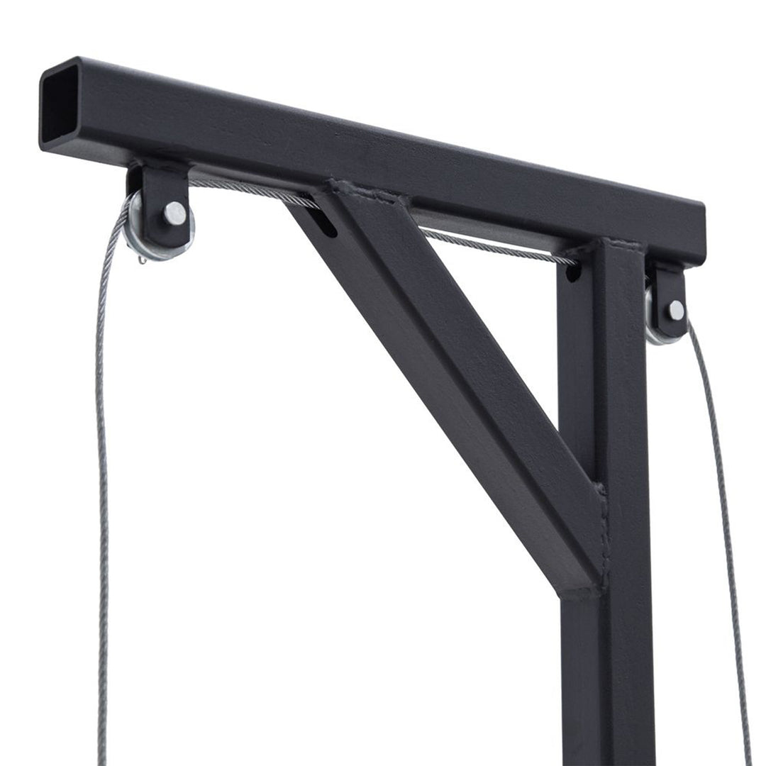 Kill Shot Hitch Mounted Steel Deer Hoist with Swivel, 500 Pound Capacity, Black