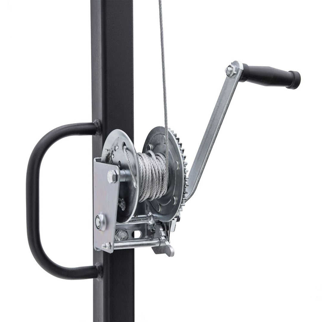 Kill Shot Hitch Mounted Steel Deer Hoist with Swivel, 500 Pound Capacity, Black
