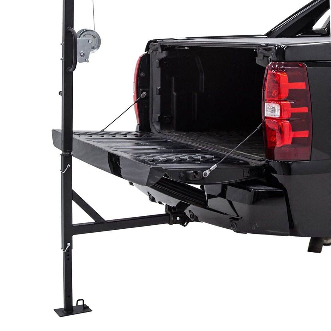 Kill Shot Hitch Mounted Steel Deer Hoist with Swivel, 500 Pound Capacity, Black