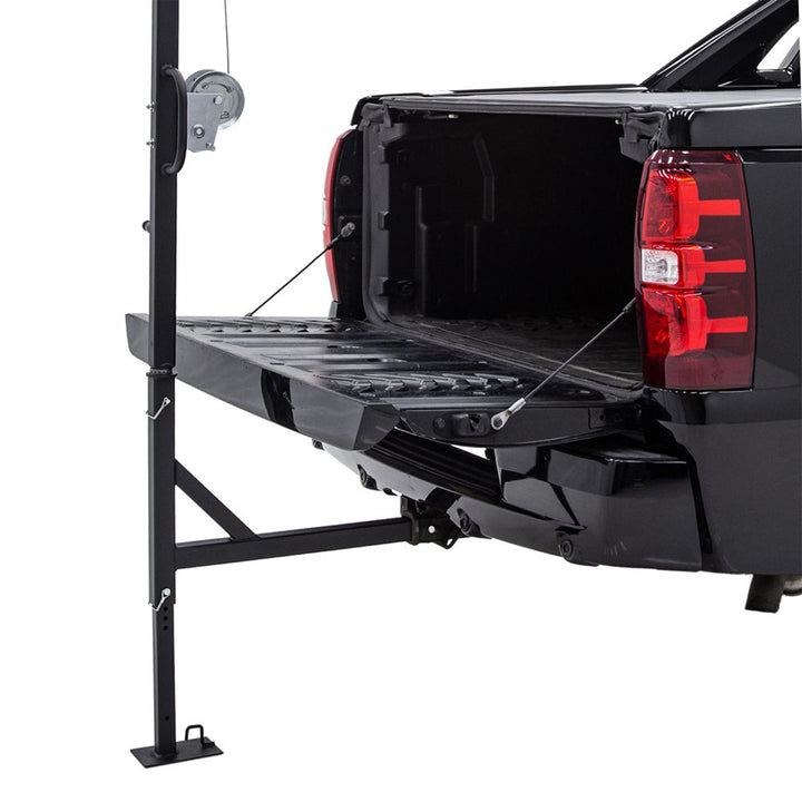 Kill Shot Hitch Mounted Steel Deer Hoist with Swivel, 500 Pound Capacity, Black
