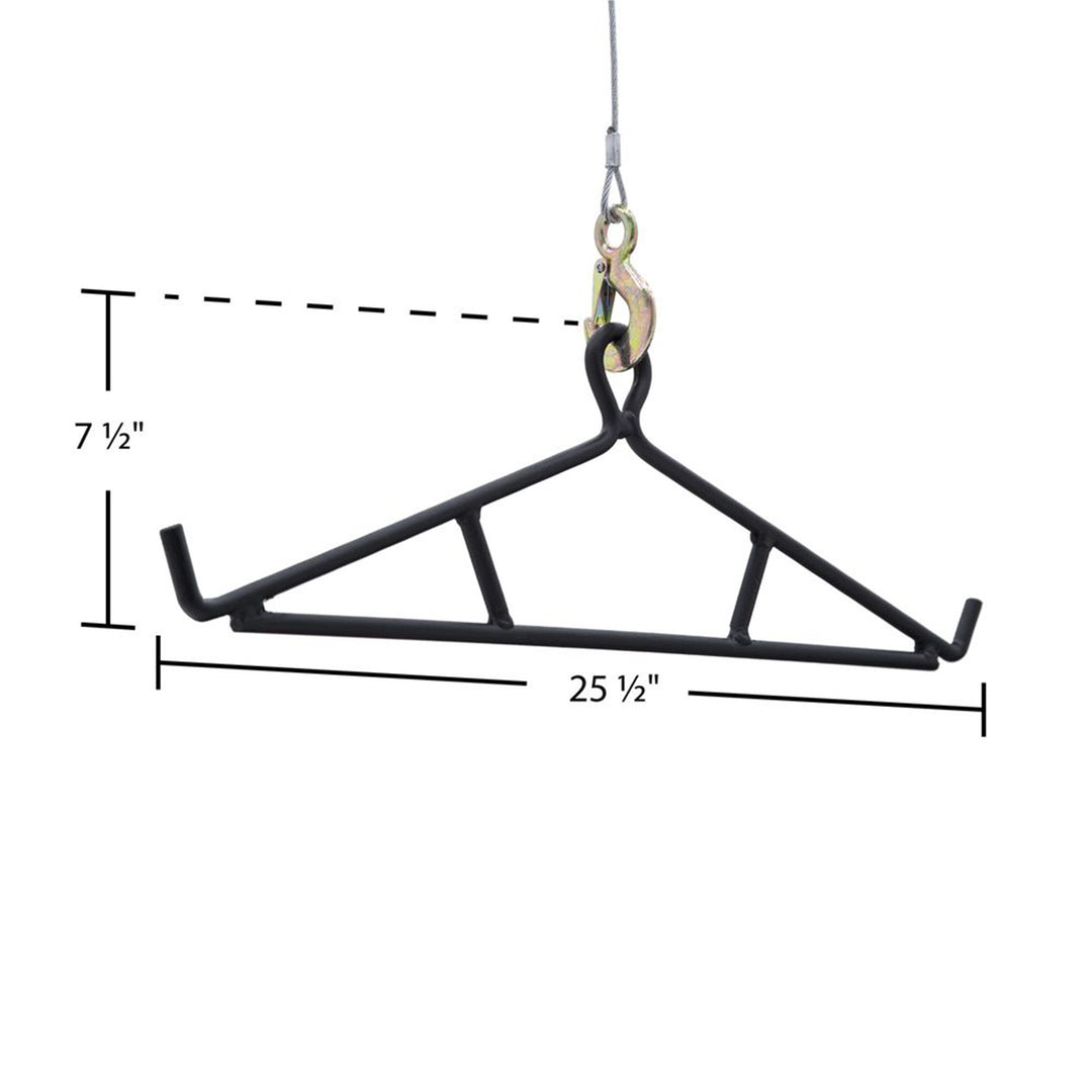 Kill Shot Hitch Mounted Steel Deer Hoist with Swivel, 500 Pound Capacity, Black
