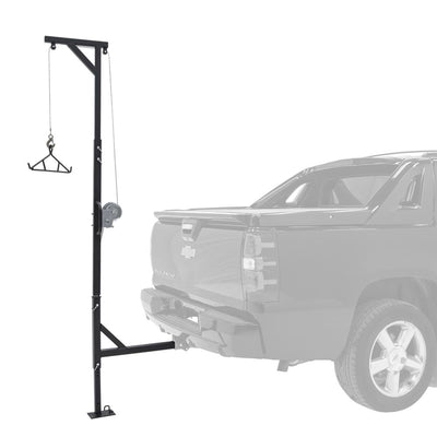 Kill Shot Hitch Mounted Steel Deer Hoist with Swivel, 500 Pound Capacity, Black (Used)